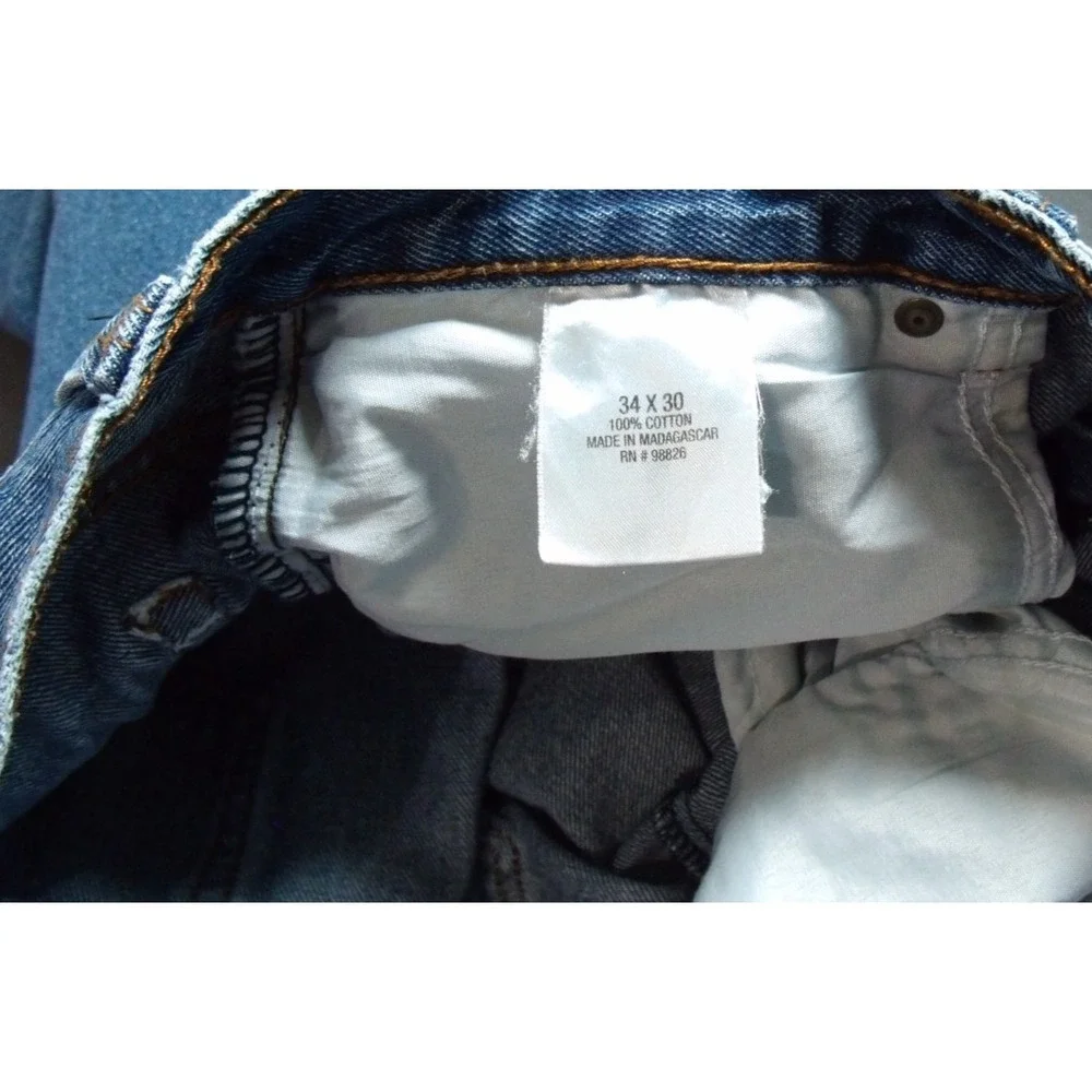 Schmidt Jeans Mens 34x29 Blue Denim Workwear‎ 109% Cotton